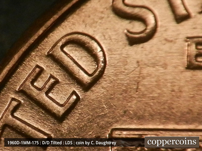 Die-stage C marker on 1960D•1MM•175 (1960 Repunched Mint Mark).