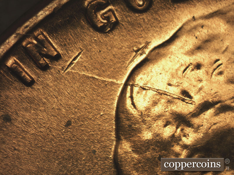Die-stage C marker on 1960D•1MM•176 (1960 Repunched Mint Mark).