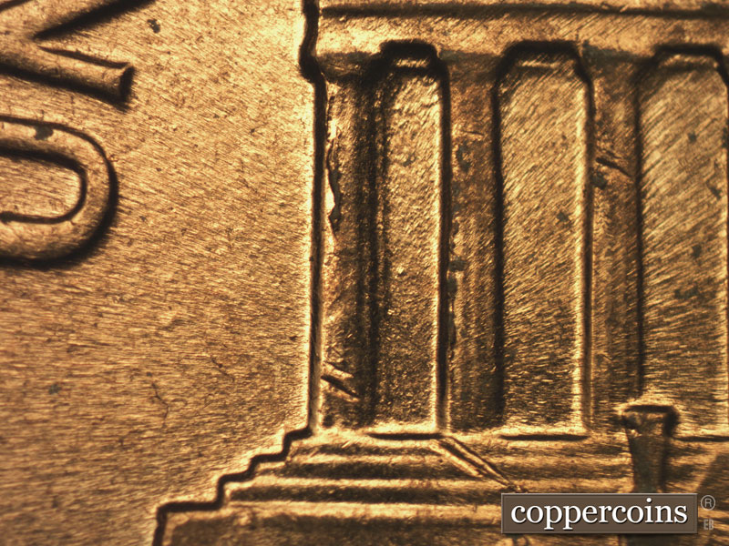 Die-stage C marker on 1960D•1MM•176 (1960 Repunched Mint Mark).