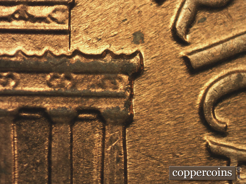 Die-stage C marker on 1960D•1MM•176 (1960 Repunched Mint Mark).