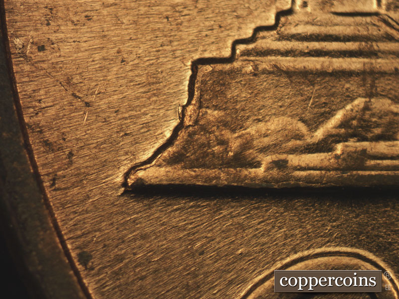 Die-stage C marker on 1960D•1MM•176 (1960 Repunched Mint Mark).