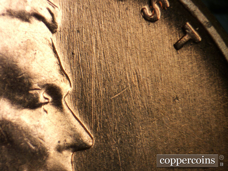 Die-stage A marker on 1960D•1MM•177 (1960 Repunched Mint Mark).