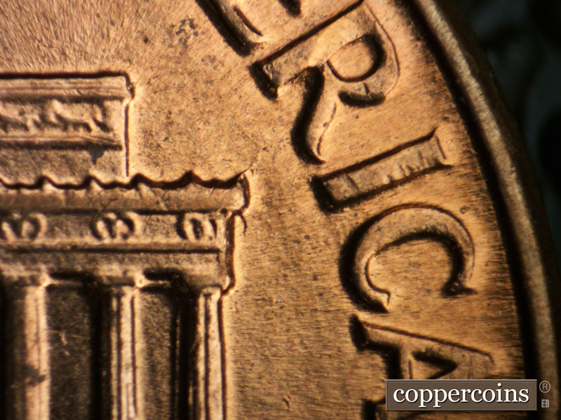 Die-stage A marker on 1960D•1MM•177 (1960 Repunched Mint Mark).