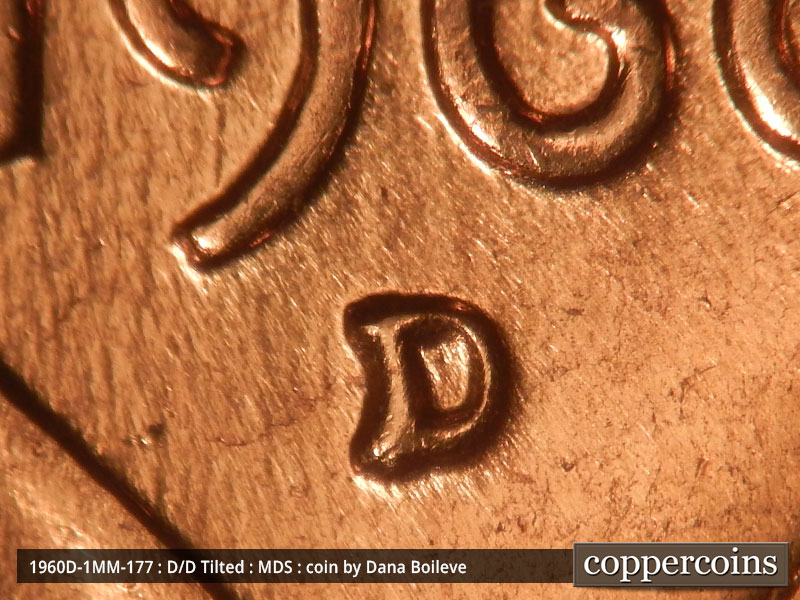 1960 Lincoln cent obverse, CopperCoins die 1960D•1MM•177.