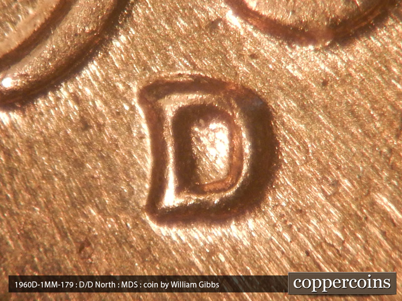 1960 Lincoln cent obverse, CopperCoins die 1960D•1MM•179.
