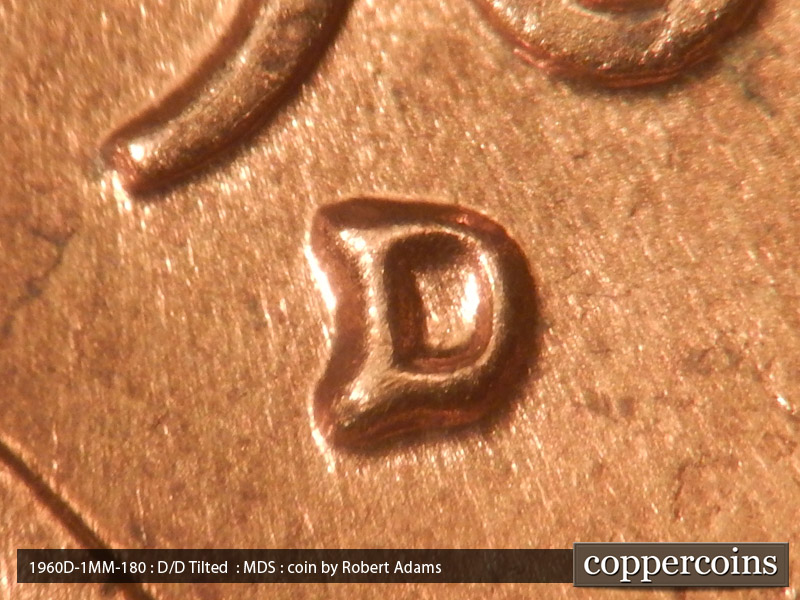 1960 Lincoln cent obverse, CopperCoins die 1960D•1MM•180.