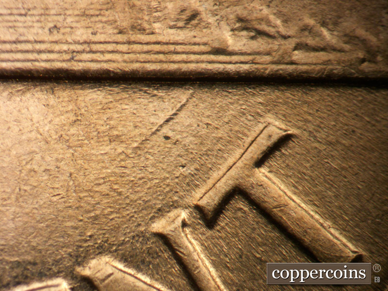 Die-stage C marker on 1960D•1MM•187 (1960 Repunched Mint Mark).
