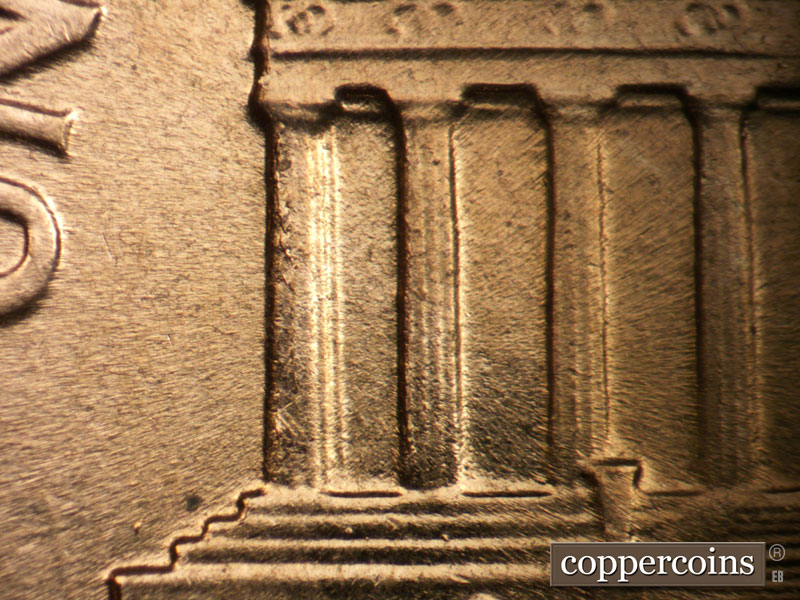 Die-stage C marker on 1960D•1MM•187 (1960 Repunched Mint Mark).