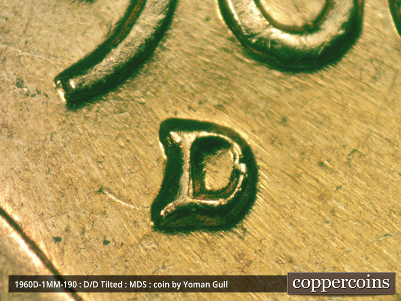 1960 Lincoln cent obverse, CopperCoins die 1960D•1MM•190.