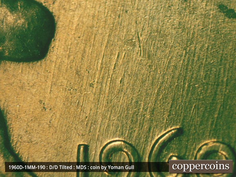 Die-stage B marker on 1960D•1MM•190 (1960 Repunched Mint Mark).