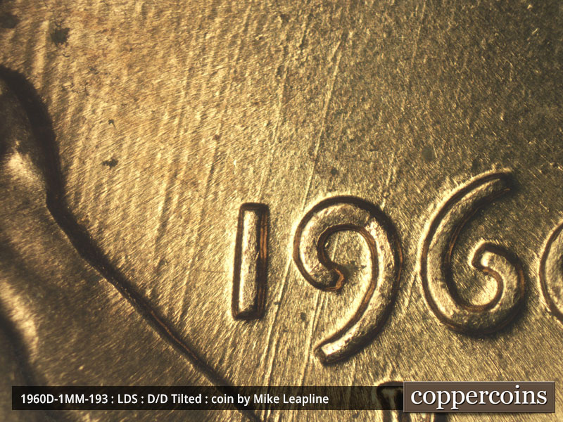 Die-stage C marker on 1960D•1MM•193 (1960 Repunched Mint Mark).