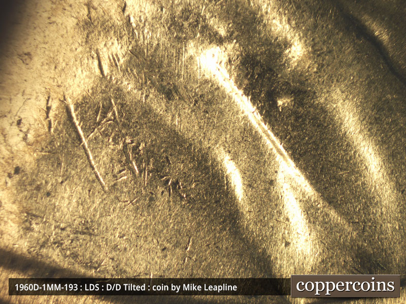 Die-stage C marker on 1960D•1MM•193 (1960 Repunched Mint Mark).