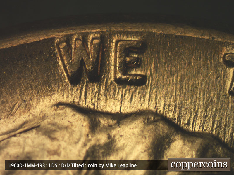 Die-stage C marker on 1960D•1MM•193 (1960 Repunched Mint Mark).