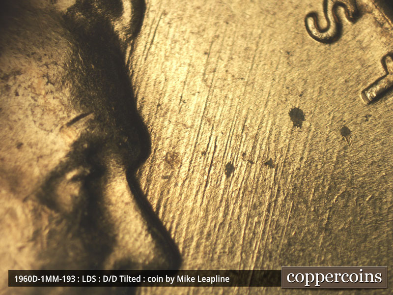 Die-stage C marker on 1960D•1MM•193 (1960 Repunched Mint Mark).