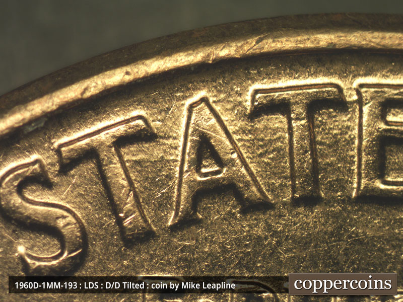 Die-stage C marker on 1960D•1MM•193 (1960 Repunched Mint Mark).