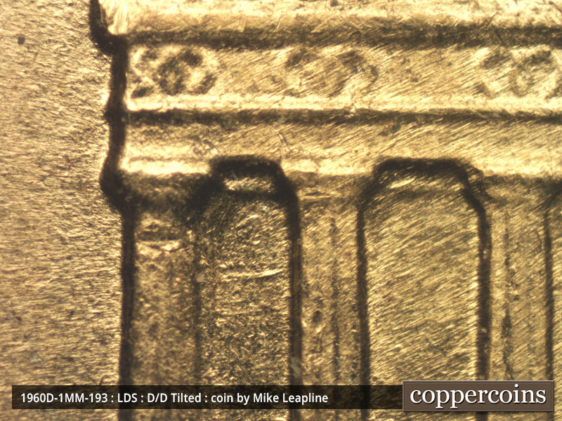 Die-stage C marker on 1960D•1MM•193 (1960 Repunched Mint Mark).