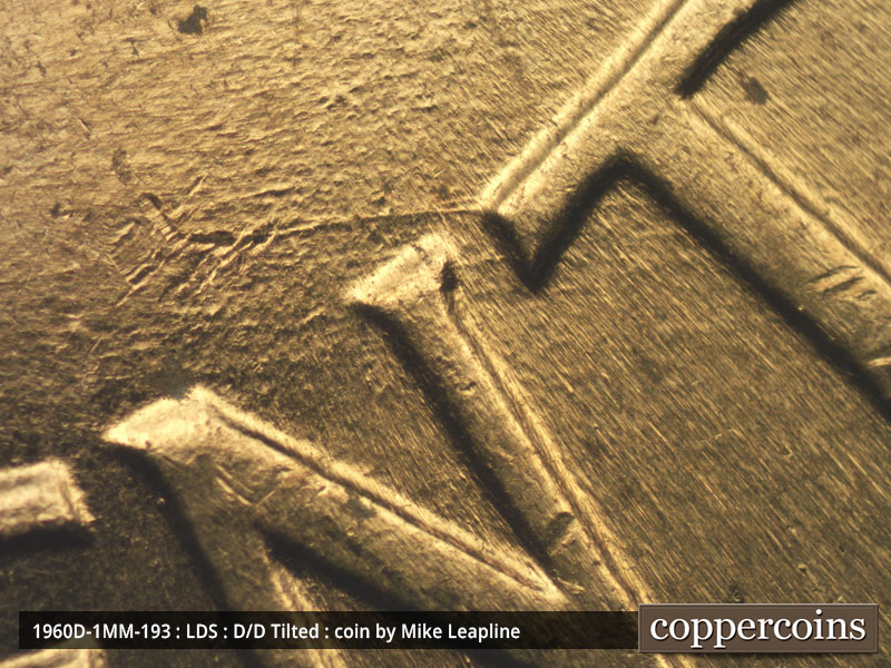 Die-stage C marker on 1960D•1MM•193 (1960 Repunched Mint Mark).