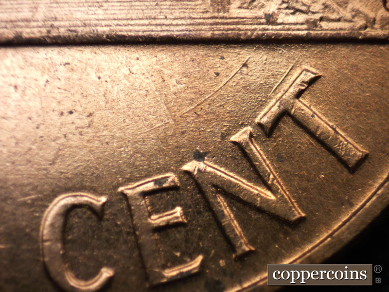 Die-stage A marker on 1960D•1MM•198 (1960 Repunched Mint Mark).