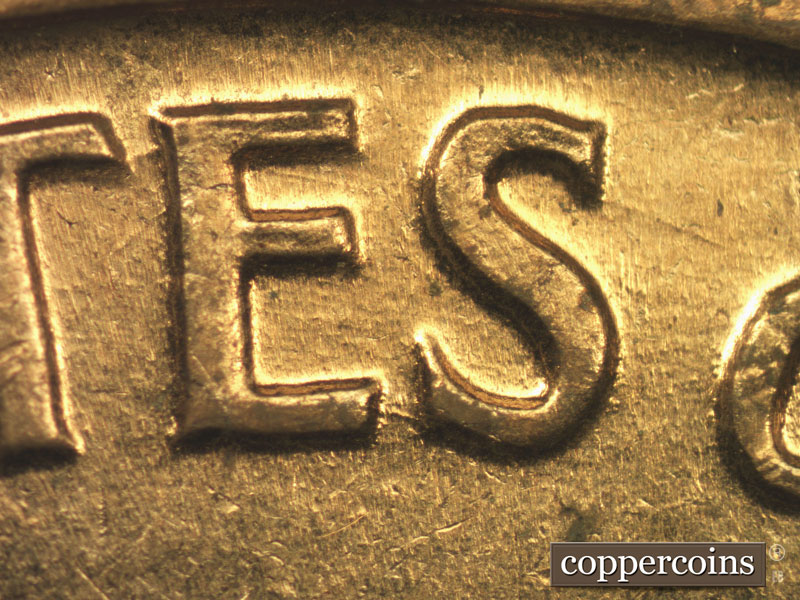 Die-stage B marker on 1960D•1MM•198 (1960 Repunched Mint Mark).