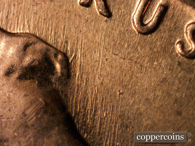 Die-stage C marker on 1960D•1MM•198 (1960 Repunched Mint Mark).