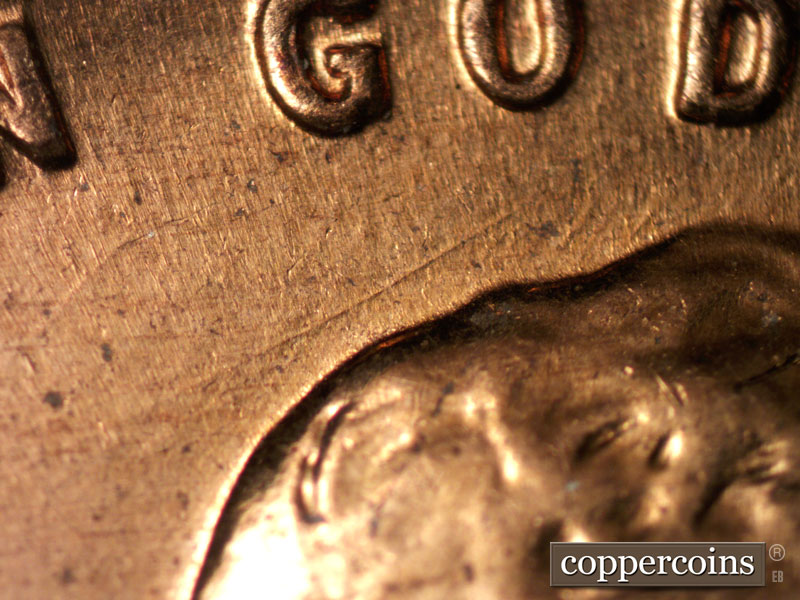Die-stage C marker on 1960D•1MM•198 (1960 Repunched Mint Mark).