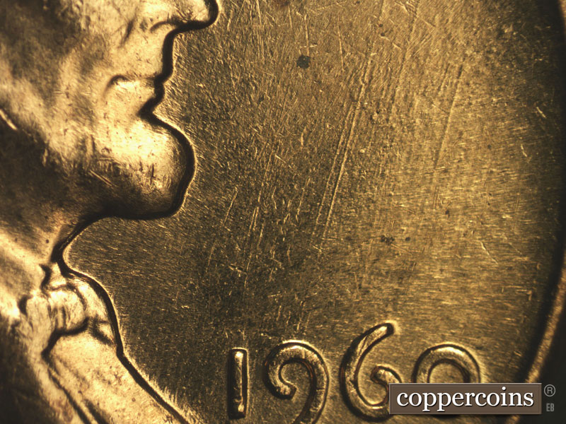 Die-stage C marker on 1960D•1MM•199 (1960 Repunched Mint Mark).