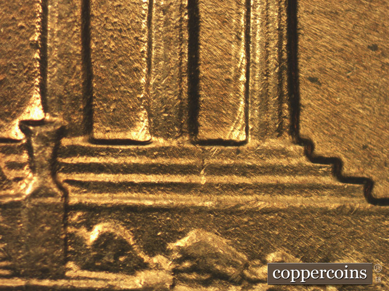 Die-stage C marker on 1960D•1MM•199 (1960 Repunched Mint Mark).
