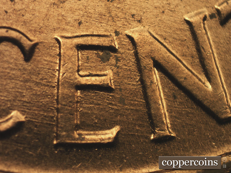 Die-stage C marker on 1960D•1MM•200 showing Die scratches through E in ONE and CENT.