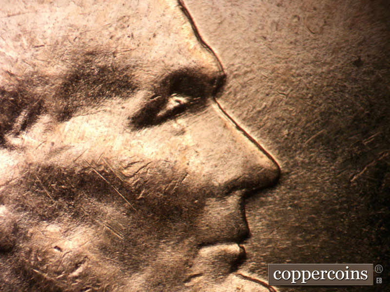 Die-stage A marker on 1960D•1MM•202 (1960 Repunched Mint Mark).