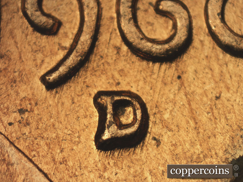 1960 Lincoln cent obverse, CopperCoins die 1960D•1MM•202.
