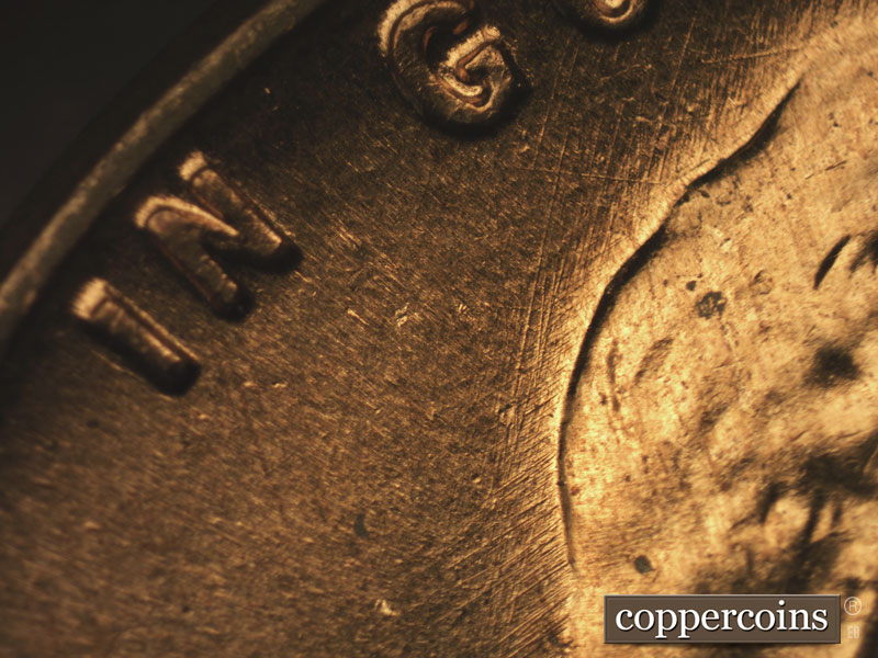 Die-stage B marker on 1960D•1MM•202 (1960 Repunched Mint Mark).