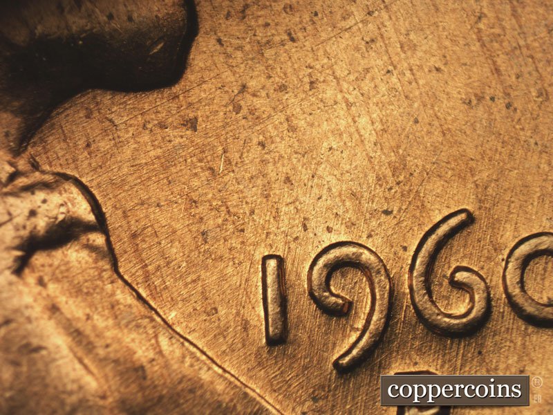 Die-stage B marker on 1960D•1MM•202 (1960 Repunched Mint Mark).