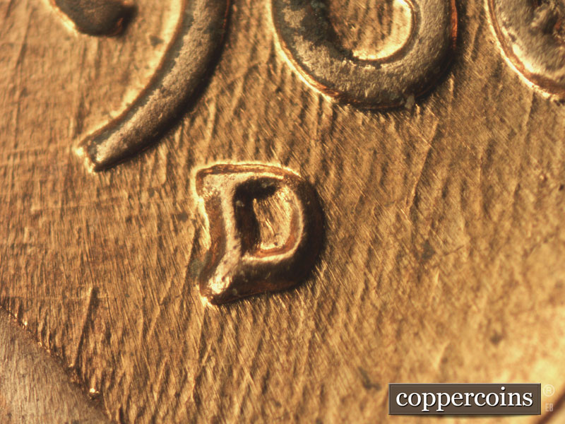 1960 Lincoln cent obverse, CopperCoins die 1960D•1MM•204.