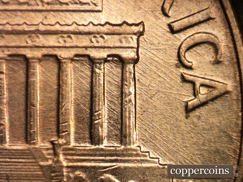 Die-stage C marker on 1960D•1MM•205 (1960 Repunched Mint Mark).