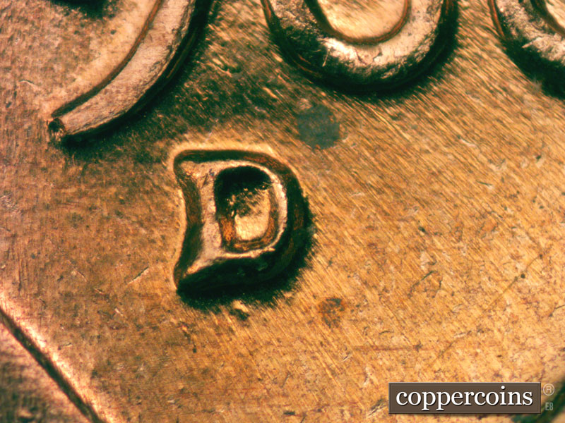 1960 Lincoln cent obverse, CopperCoins die 1960D•1MM•206.