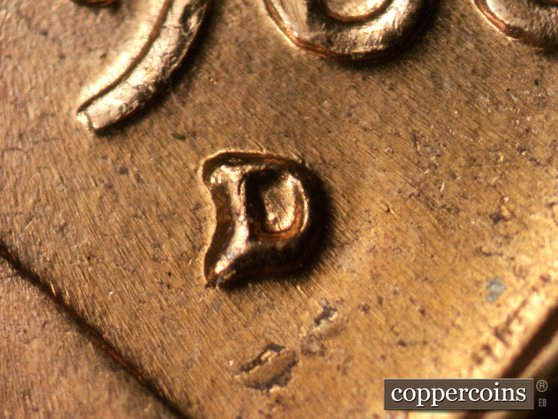 1960 Lincoln cent obverse, CopperCoins die 1960D•1MM•207.