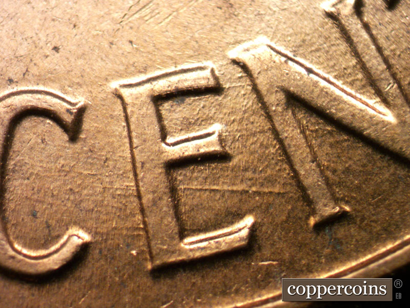 Die-stage B marker on 1960D•1MM•207 (1960 Repunched Mint Mark).