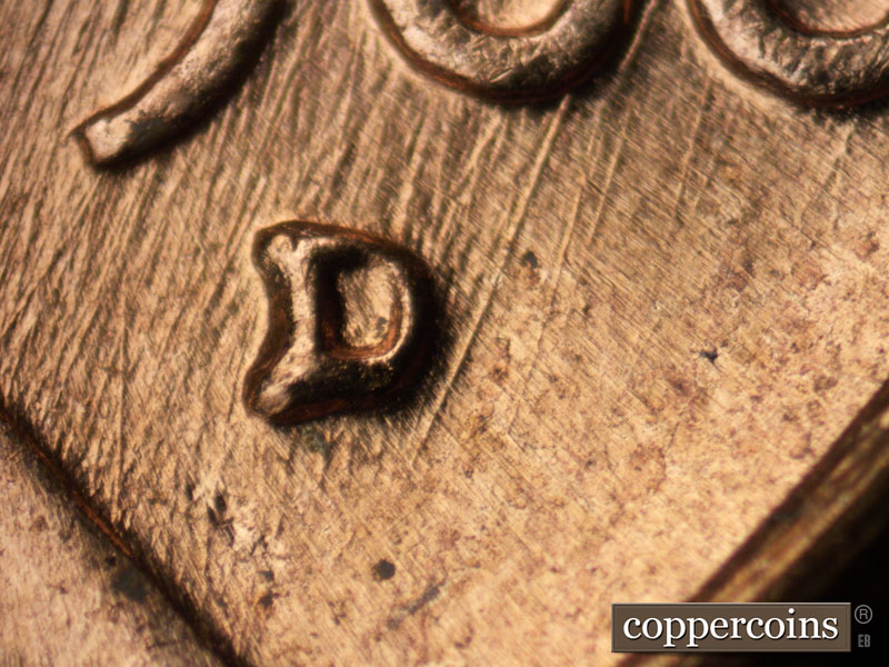 Die-stage C marker on 1960D•1MM•207 (1960 Repunched Mint Mark).