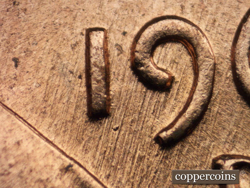 Die-stage C marker on 1960D•1MM•207 (1960 Repunched Mint Mark).