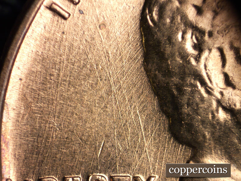 Die-stage C marker on 1960D•1MM•207 (1960 Repunched Mint Mark).