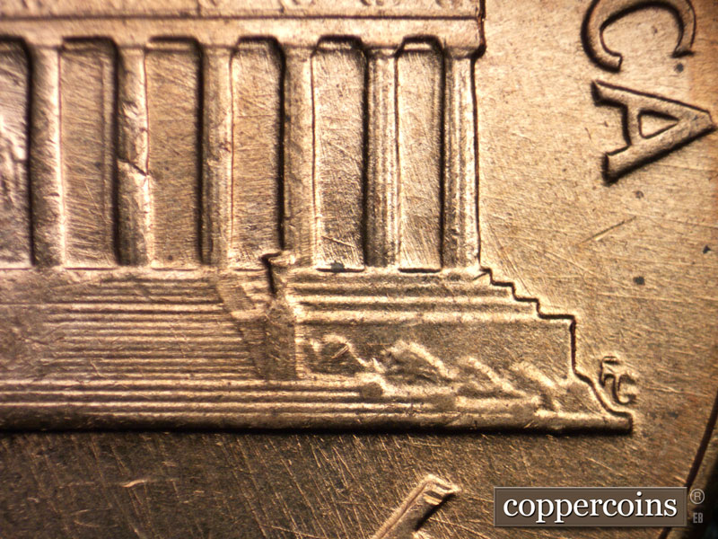 Die-stage C marker on 1960D•1MM•207 (1960 Repunched Mint Mark).