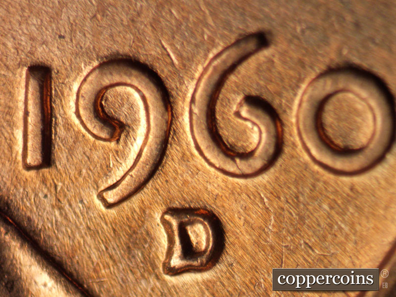 Die-stage C marker on 1960D•1MM•209 (1960 Repunched Mint Mark).