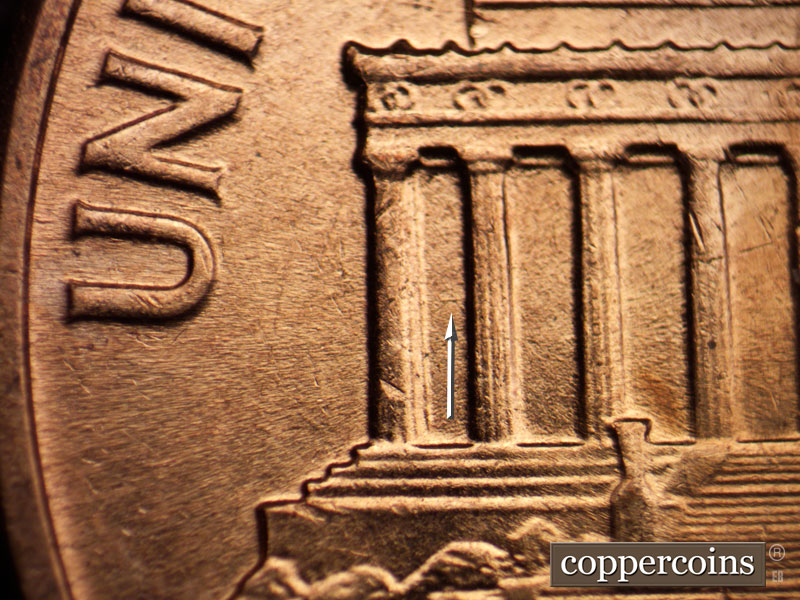 Die-stage C marker on 1960D•1MM•209 (1960 Repunched Mint Mark).