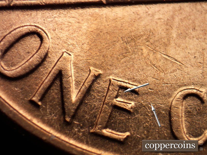 Die-stage C marker on 1960D•1MM•209 (1960 Repunched Mint Mark).