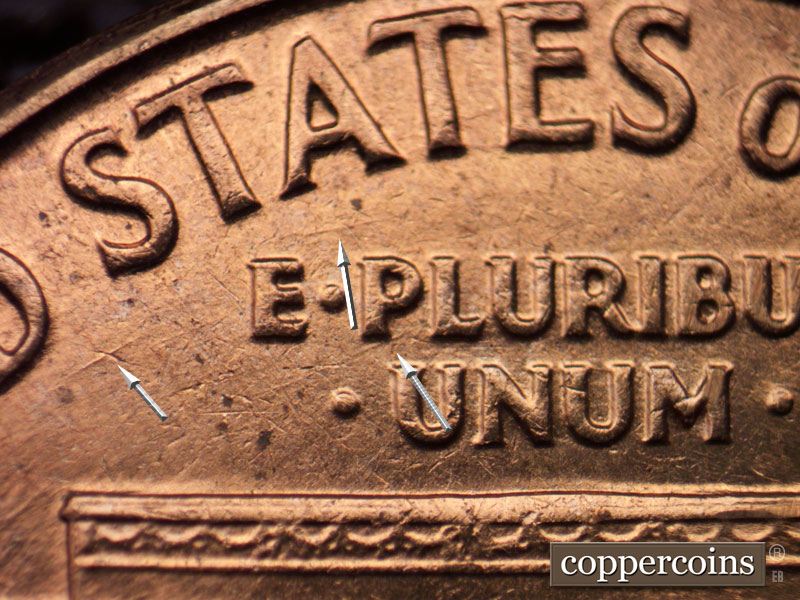 Die-stage A marker on 1960D•1MM•210 (1960 Repunched Mint Mark).