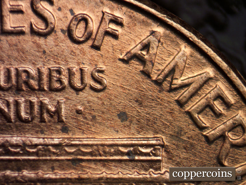Die-stage B marker on 1960D•1MM•210 (1960 Repunched Mint Mark).