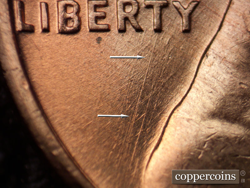 Die-stage A marker on 1960D•1MM•211 (1960 Repunched Mint Mark).