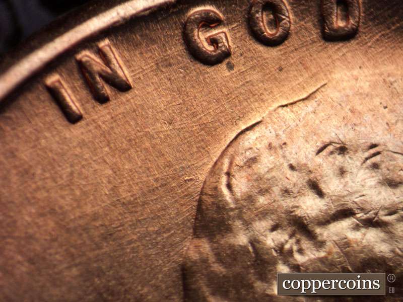 Die-stage A marker on 1960D•1MM•211 (1960 Repunched Mint Mark).
