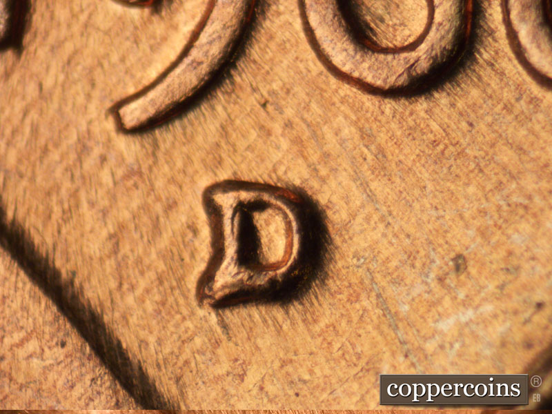 1960 Lincoln cent obverse, CopperCoins die 1960D•1MM•211.