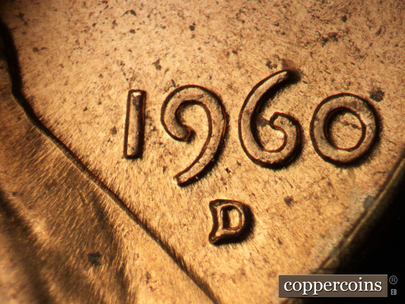 Die-stage C marker on 1960D•1MM•211 (1960 Repunched Mint Mark).